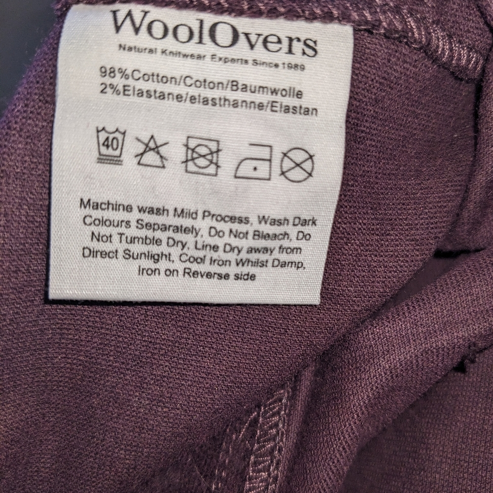 NWT WoolOvers Skirt, Cotton Blend, Midi, Career, Fall, Dark Plum, Stretchy, 10 - Picture 5 of 6